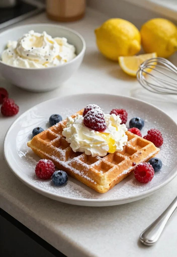 12 Crispy Gluten Free Waffle Ideas Light Fluffy and Weekend Ready - 4. Lemon Ricotta Waffles 1