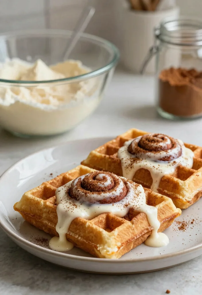 12 Crispy Gluten Free Waffle Ideas Light Fluffy and Weekend Ready - 5. Cinnamon Roll Waffles 1