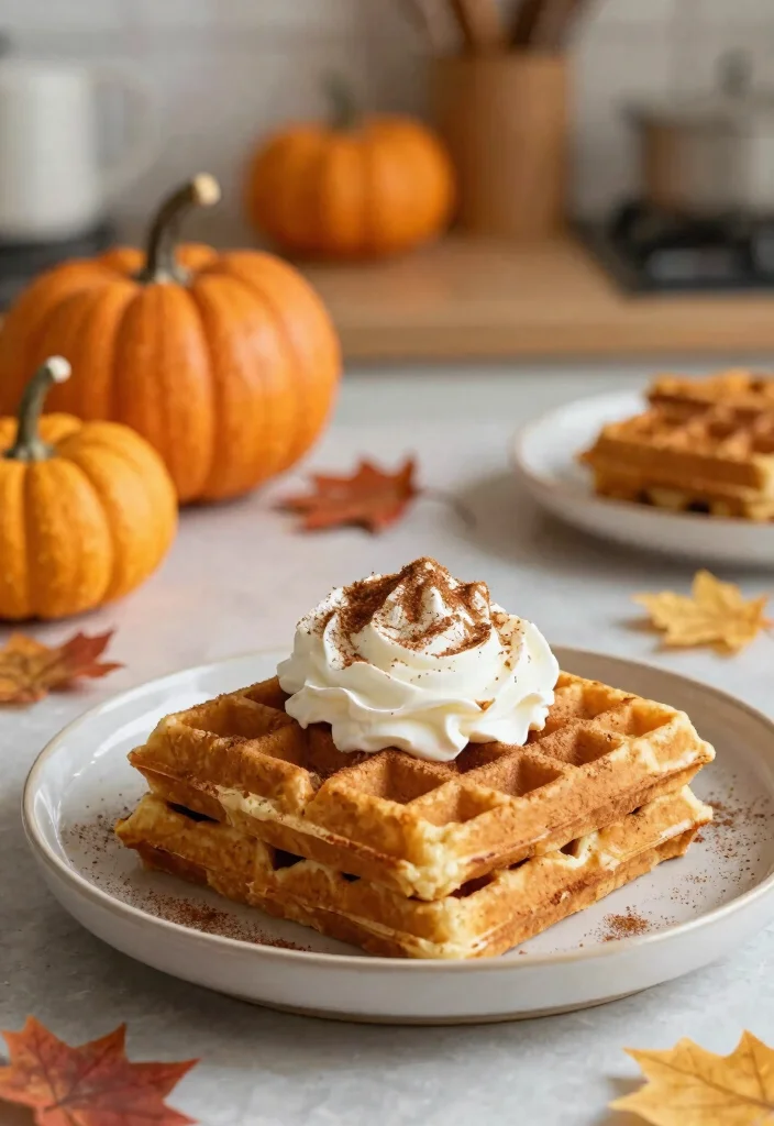 12 Crispy Gluten Free Waffle Ideas Light Fluffy and Weekend Ready - 7. Pumpkin Spice Waffles 1