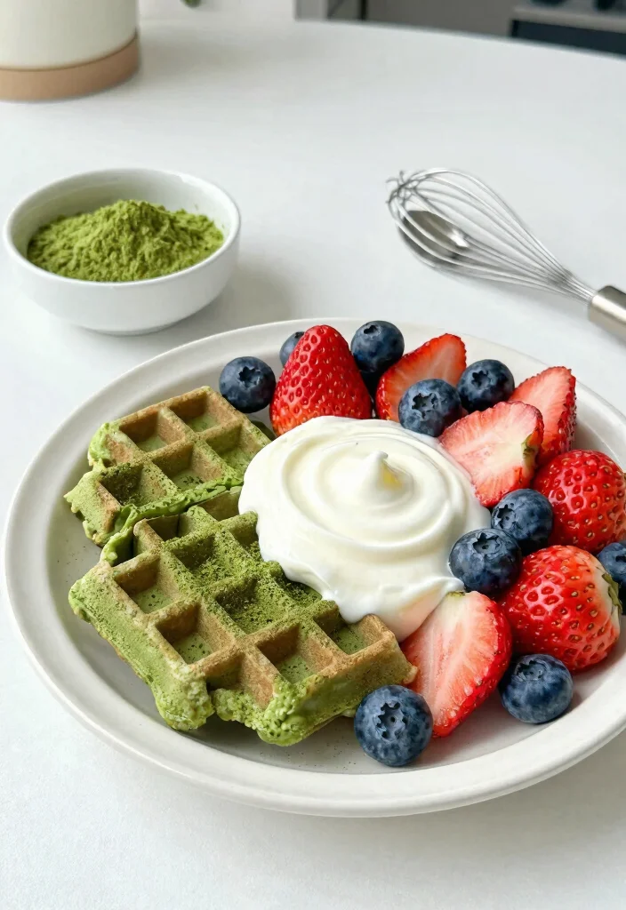 12 Crispy Gluten Free Waffle Ideas Light Fluffy and Weekend Ready - 8. Matcha Green Tea Waffles 1