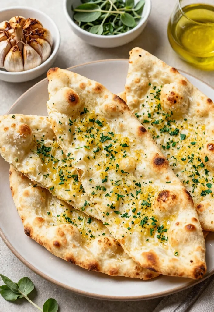 12 Easy Gluten Free Naan Bread Recipes Soft Chewy and Flavorful - 2. Garlic Herb Naan 1