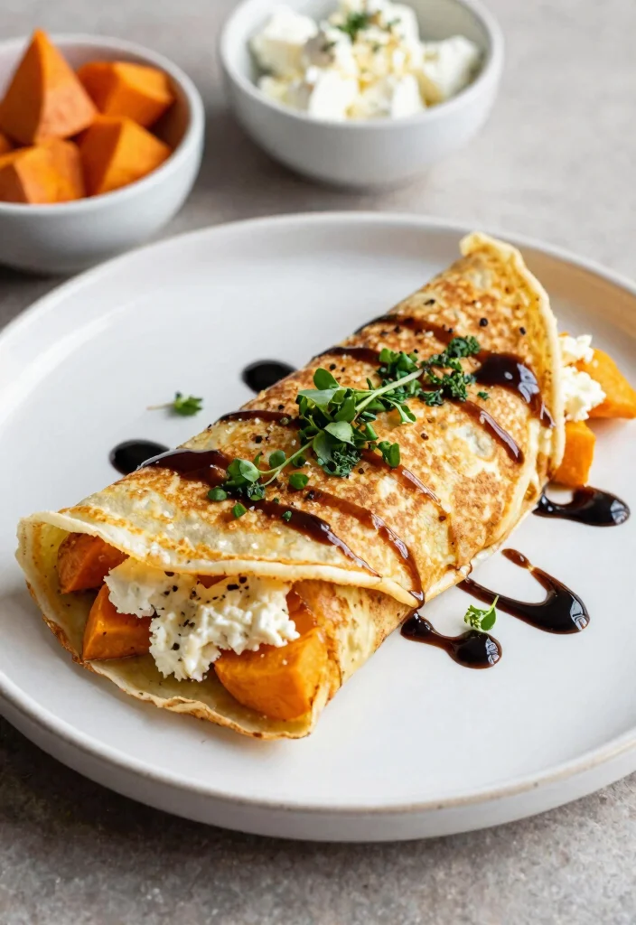 12 Thin and Delicate Gluten Free Crepes Recipes Perfect for Breakfast or Dessert - 11. Sweet Potato and Goat Cheese Gluten Free Crepes 1