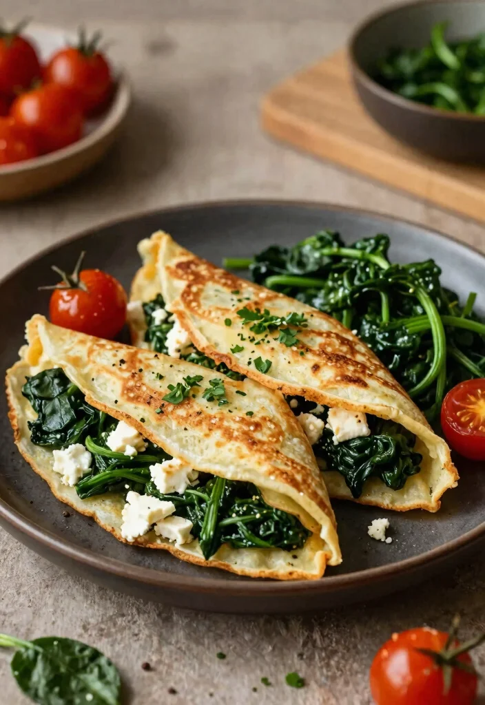 12 Thin and Delicate Gluten Free Crepes Recipes Perfect for Breakfast or Dessert - 3. Savory Spinach and Feta Gluten Free Crepes 1