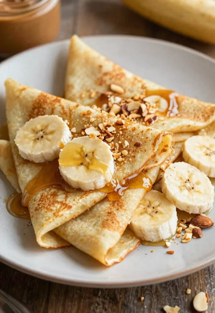 12 Thin and Delicate Gluten Free Crepes Recipes Perfect for Breakfast or Dessert - 5. Almond Butter and Banana Gluten Free Crepes 1