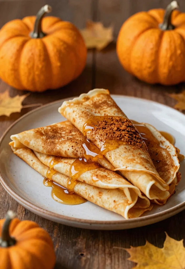 12 Thin and Delicate Gluten Free Crepes Recipes Perfect for Breakfast or Dessert - 8. Pumpkin Spice Gluten Free Crepes 1