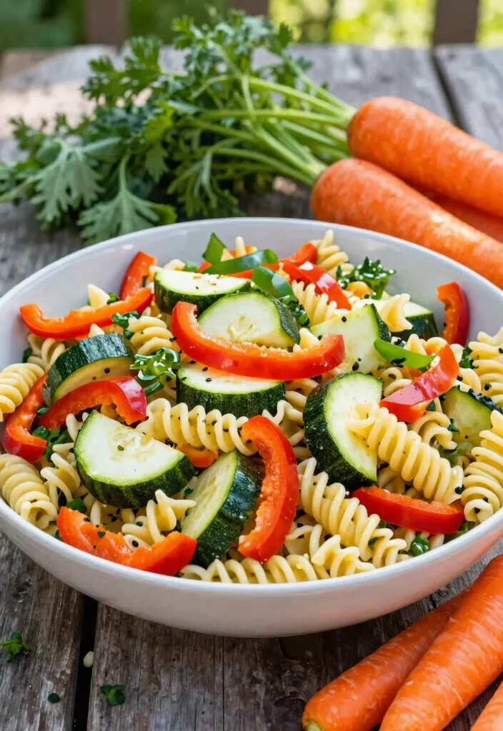 13 Easy Gluten Free Pasta Salad Recipes Perfect for Potlucks and Picnics - 11. Garden Veggie Pasta Salad 1