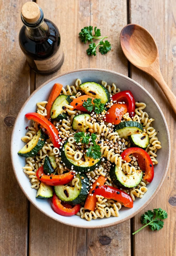 13 Easy Gluten Free Pasta Salad Recipes Perfect for Potlucks and Picnics - 2. Roasted Vegetable and Quinoa Pasta Salad 1