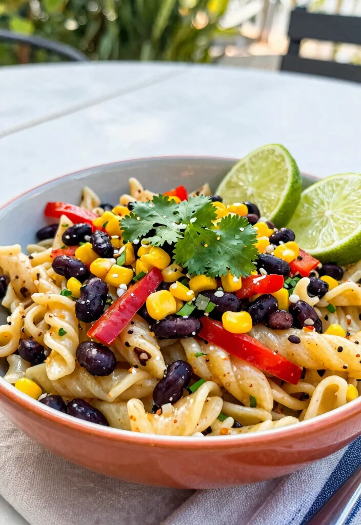 13 Easy Gluten Free Pasta Salad Recipes Perfect for Potlucks and Picnics - 9. Southwest Pasta Salad with Lime Dressing 1