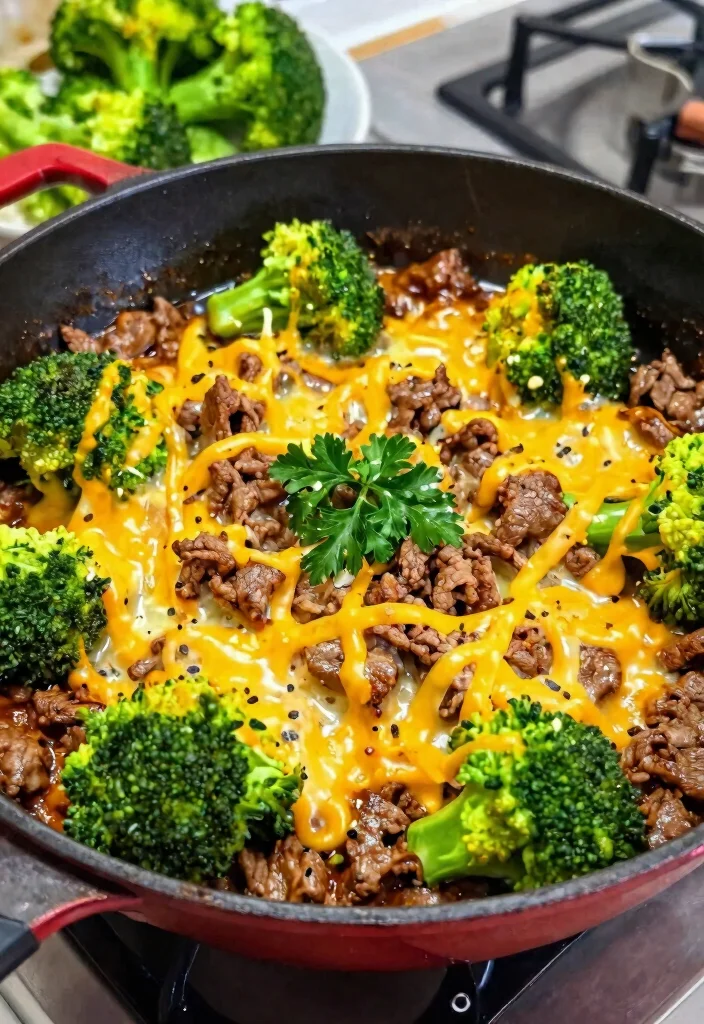 14 Easy Gluten Free Ground Beef Recipes Budget Friendly and Delicious - 2. Cheesy Beef & Broccoli Skillet 1