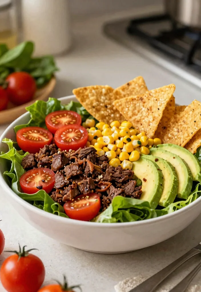 14 Easy Gluten Free Ground Beef Recipes Budget Friendly and Delicious - 9. Beef Taco Salad 1