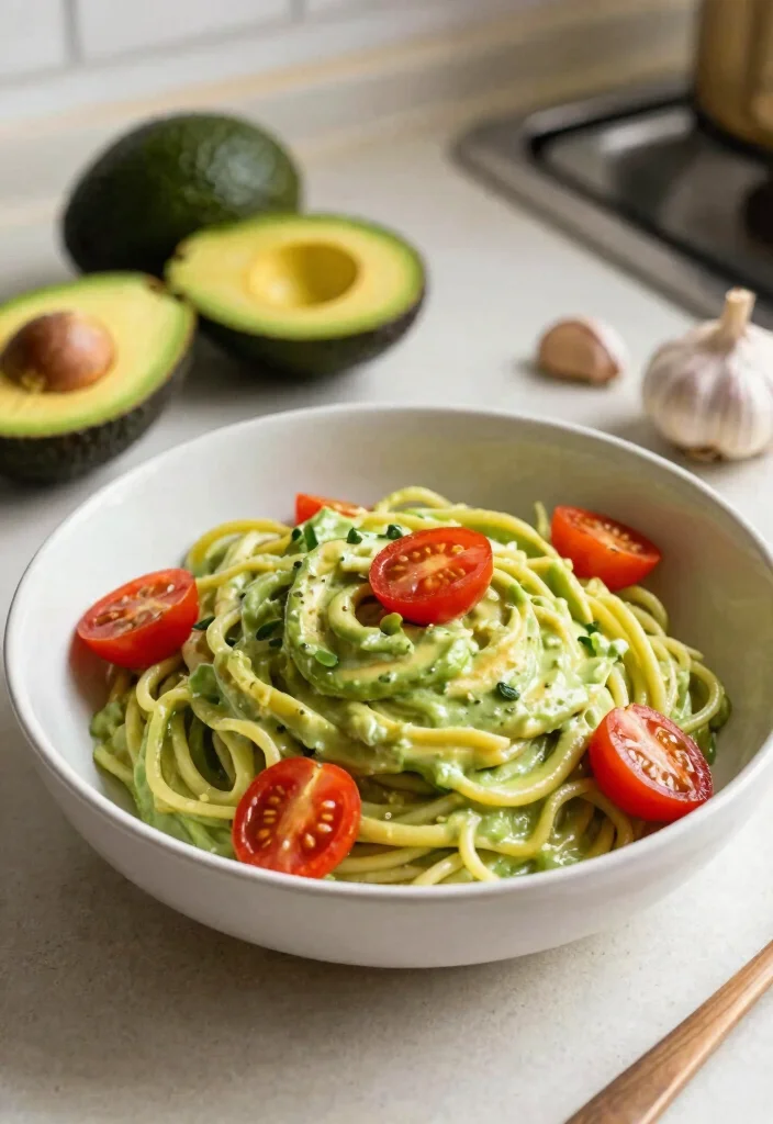 15 Easy Gluten Free Meals Quick Simple and Allergy Friendly - 7. Creamy Avocado Pasta 1