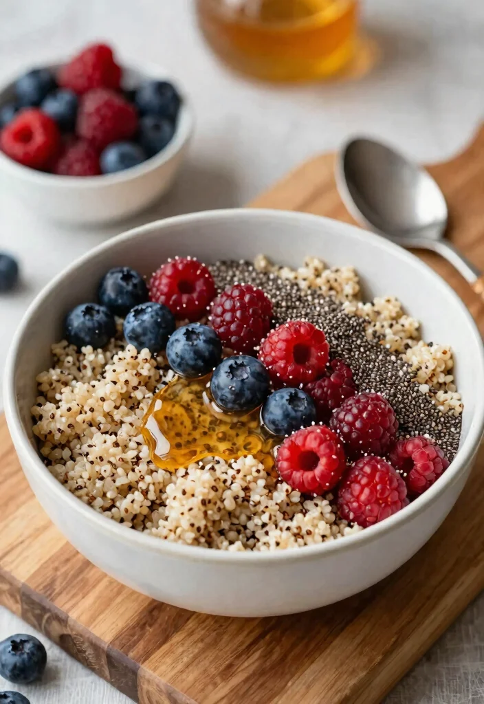 15 Healthy Gluten Free Recipes Clean Nutritious and Easy to Make - 1. Quinoa Breakfast Bowl with Berries 1
