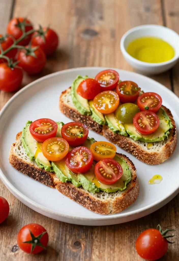 15 Healthy Gluten Free Recipes Clean Nutritious and Easy to Make - 11. Avocado Toast with Cherry Tomatoes 1