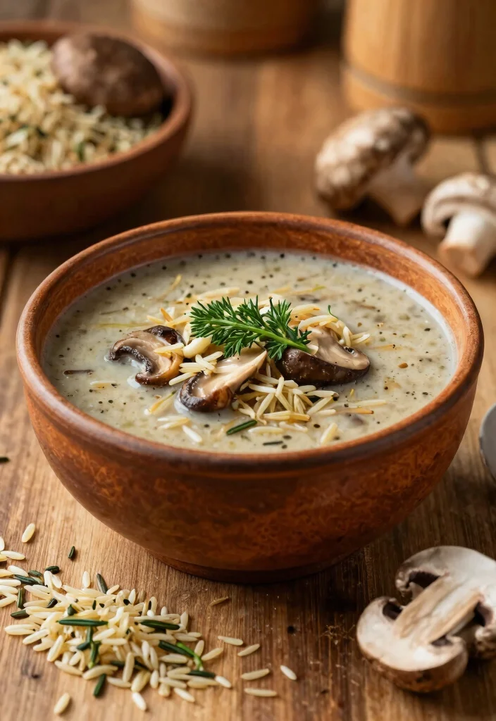 15 Hearty Gluten Free Soup Recipes Warm Comforting and Easy to Make - 12. Wild Rice and Mushroom Soup 1