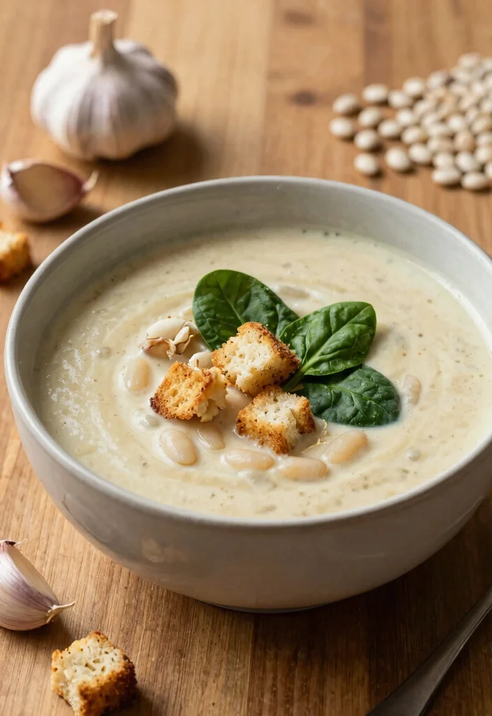 15 Hearty Gluten Free Soup Recipes Warm Comforting and Easy to Make - 13. Garlic and White Bean Soup 1