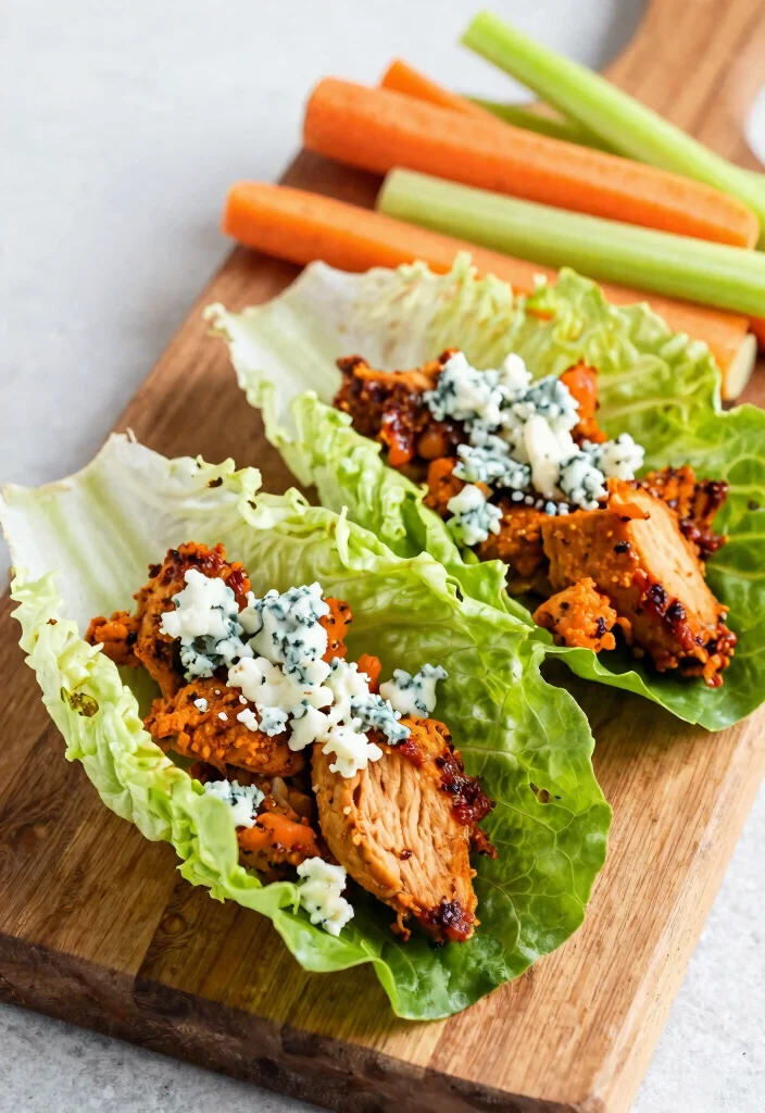 15 Juicy Gluten Free Chicken Recipes Perfect for Weeknight Dinners - 13. Buffalo Chicken Lettuce Wraps 1