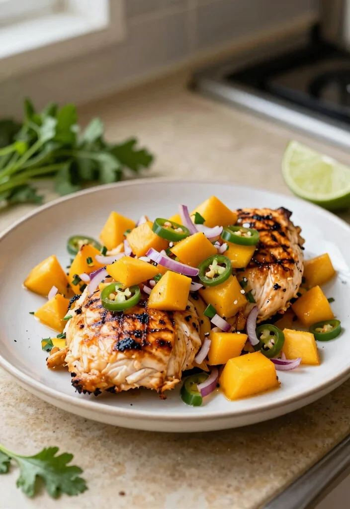 15 Juicy Gluten Free Chicken Recipes Perfect for Weeknight Dinners - 9. Mango Salsa Chicken 1