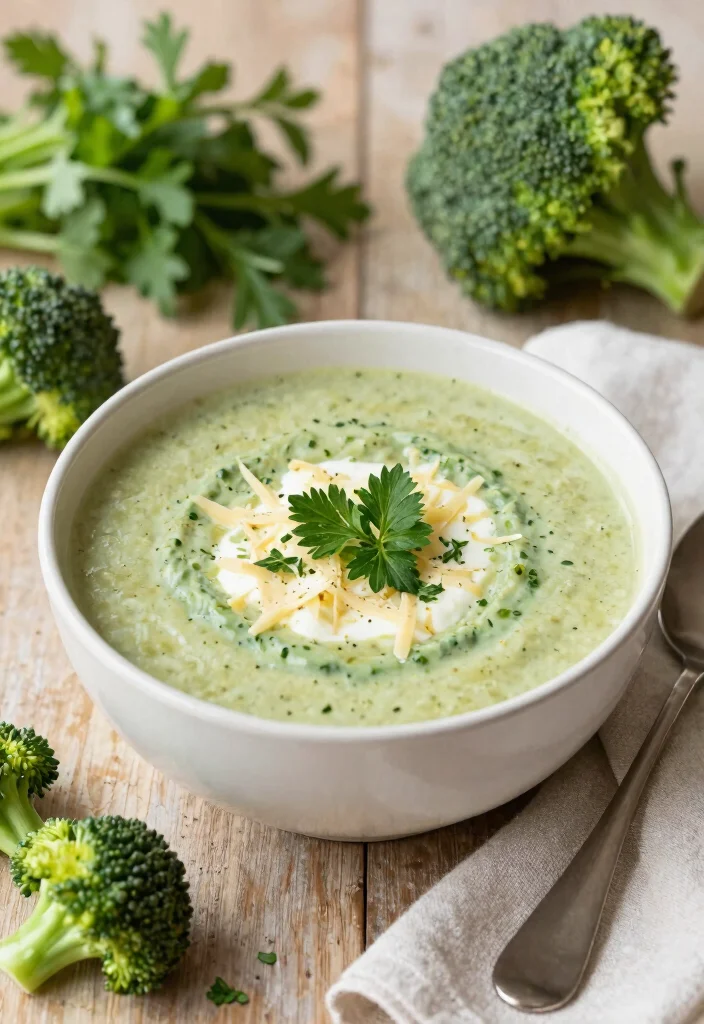 7 Creamy Healthy Broccoli Cheese Soup Recipes Light and Comforting - 7. Herb-Infused Broccoli Cheese Soup 1