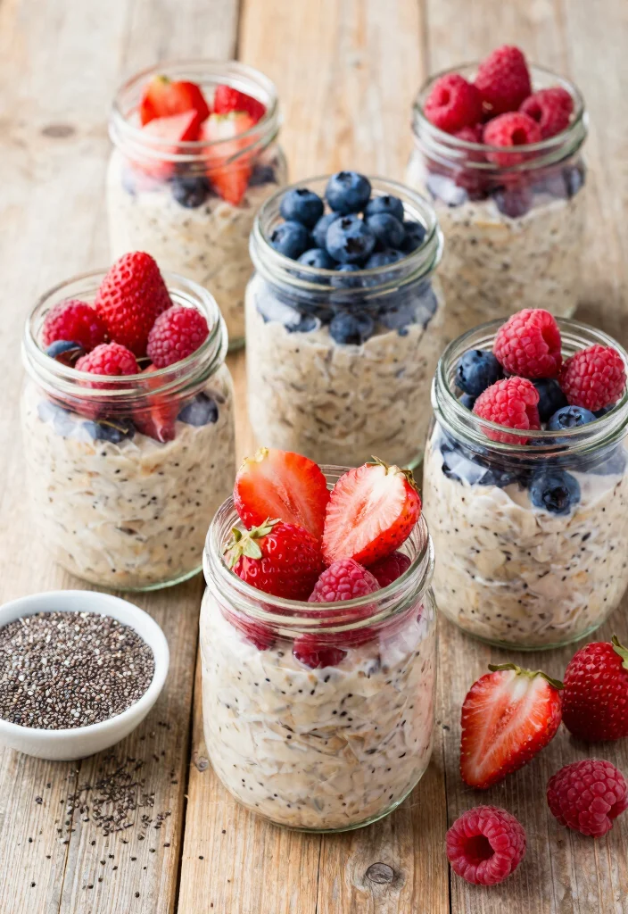 7 Easy Healthy Breakfast Meal Prep Recipes Ready in Under 30 Minutes - 2. Berry Blast Overnight Oats 1