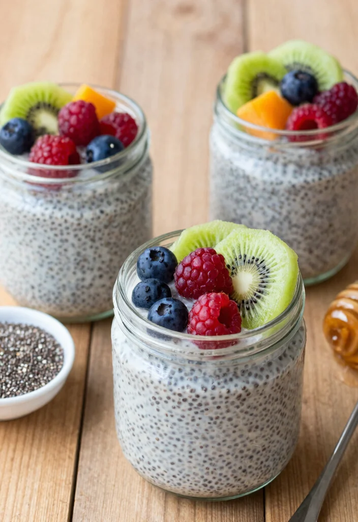 7 Easy Healthy Breakfast Meal Prep Recipes Ready in Under 30 Minutes - 5. Chia Seed Pudding Overnight Oats 1
