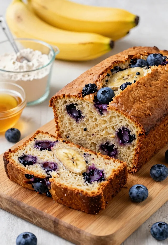 8 Best Healthy Banana Bread Recipes: Moist, Naturally Sweet, and Guilt-Free - 3. Blueberry Banana Bread 1