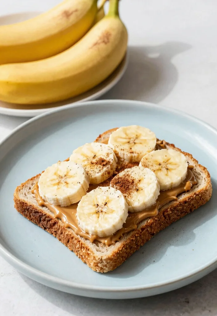 8 Best Healthy High Protein Snacks to Crush Hunger Between Meals - 8. Almond Butter Banana Toast 1