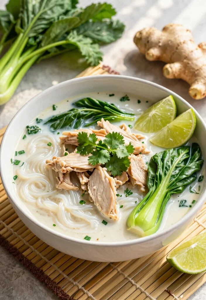 8 Classic Healthy Chicken Noodle Soup Recipes Warm Light and Comforting - 2. Thai-Inspired Coconut Chicken Noodle Soup 1