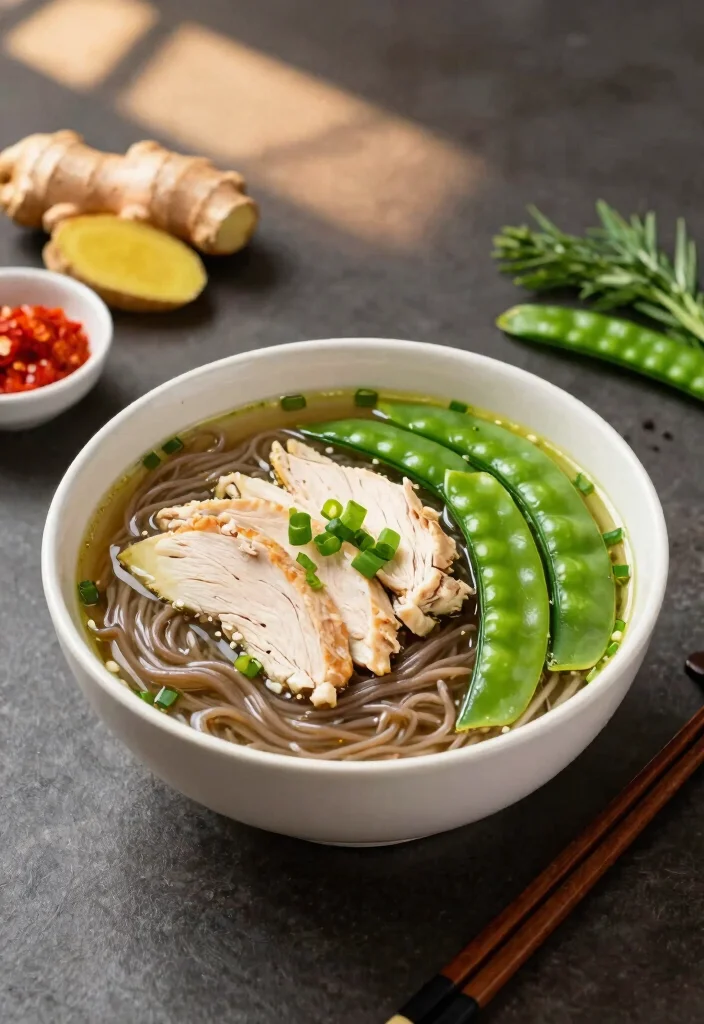 8 Classic Healthy Chicken Noodle Soup Recipes Warm Light and Comforting - 5. Asian-Inspired Spicy Ginger Chicken Soup 1