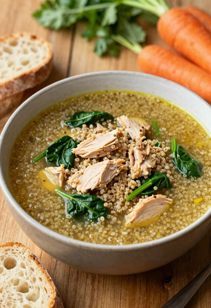 8 Classic Healthy Chicken Noodle Soup Recipes Warm Light and Comforting - 6. Hearty Quinoa Chicken Soup 1