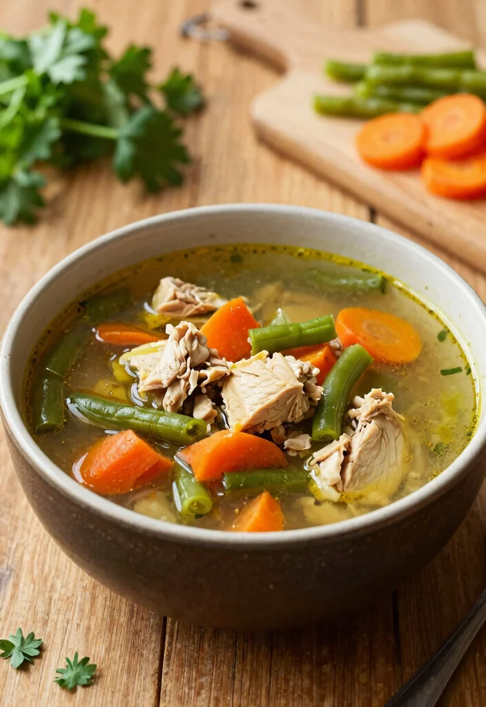 8 Classic Healthy Chicken Noodle Soup Recipes Warm Light and Comforting - 8. Rustic Chicken and Vegetable Soup 1