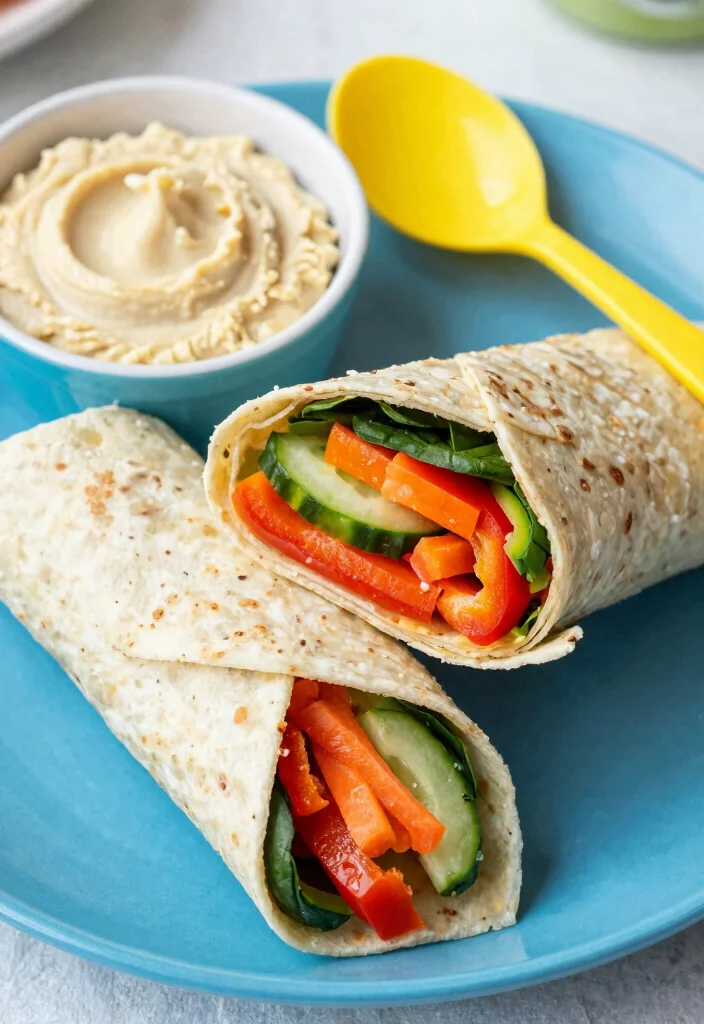 8 Easy Healthy After School Snacks Kids and Teens Will Actually Love - 1. Rainbow Veggie Wraps 1