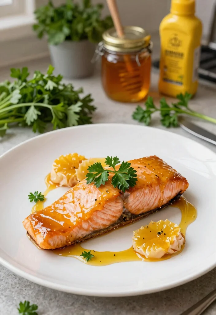 8 Easy Healthy Baked Salmon Recipes: Light, Flavorful, and Oven Ready - 2. Honey Mustard Glazed Salmon 1