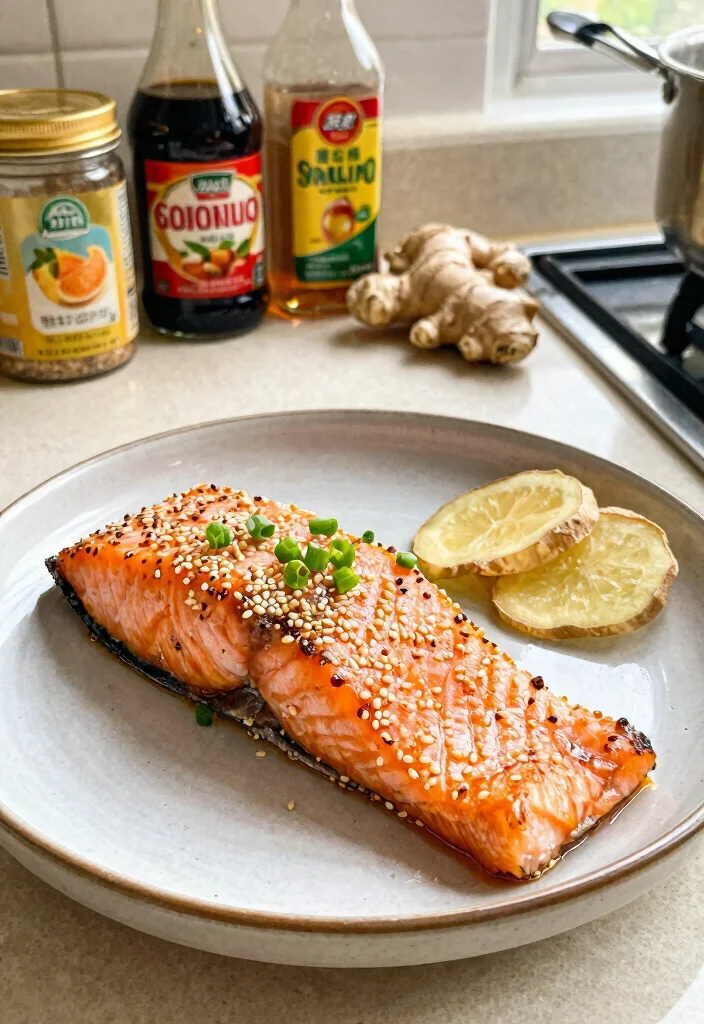 8 Easy Healthy Baked Salmon Recipes: Light, Flavorful, and Oven Ready - 4. Sesame Ginger Salmon 1
