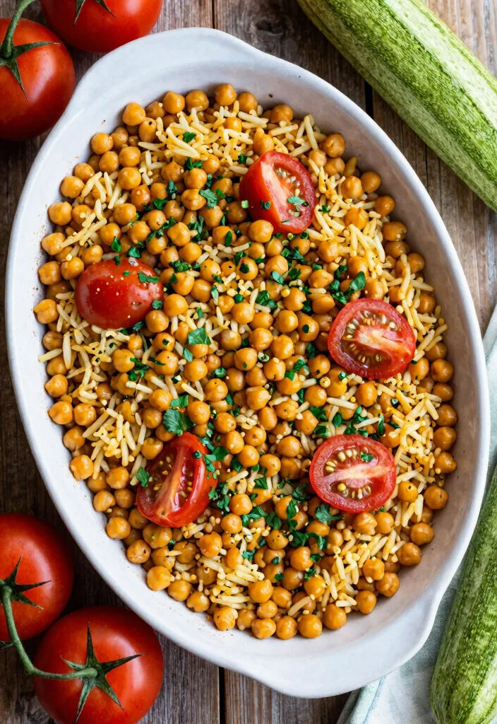 8 Easy Healthy Casserole Recipes for Dinner: Hearty and Nutritious - 4. Mediterranean Chickpea and Rice Casserole 1