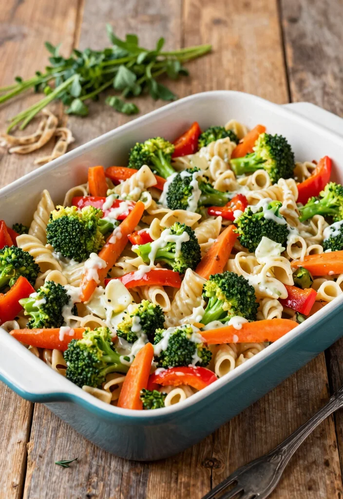 8 Easy Healthy Casserole Recipes for Dinner: Hearty and Nutritious - 8. Vegan Pasta Primavera Casserole 1