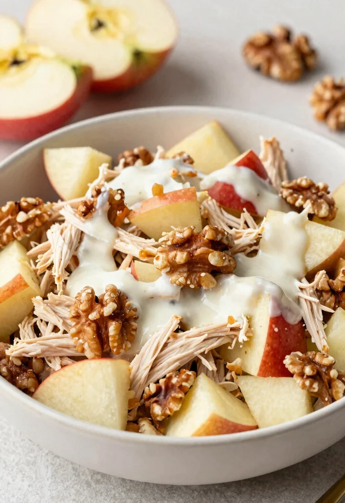 8 Easy Healthy Chicken Salad Recipes Light Creamy and Crowd Pleasing - 7. Apple Walnut Chicken Salad 1