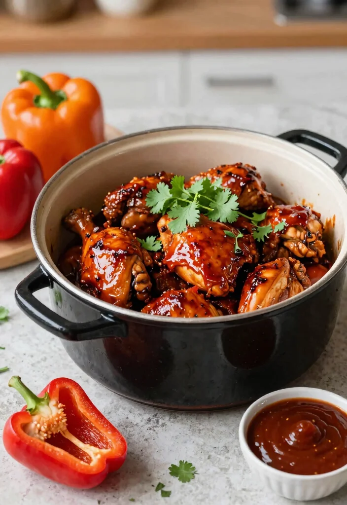 8 Easy Healthy Crockpot Chicken Recipes Just Set It and Forget It - 3. Spicy BBQ Chicken 1