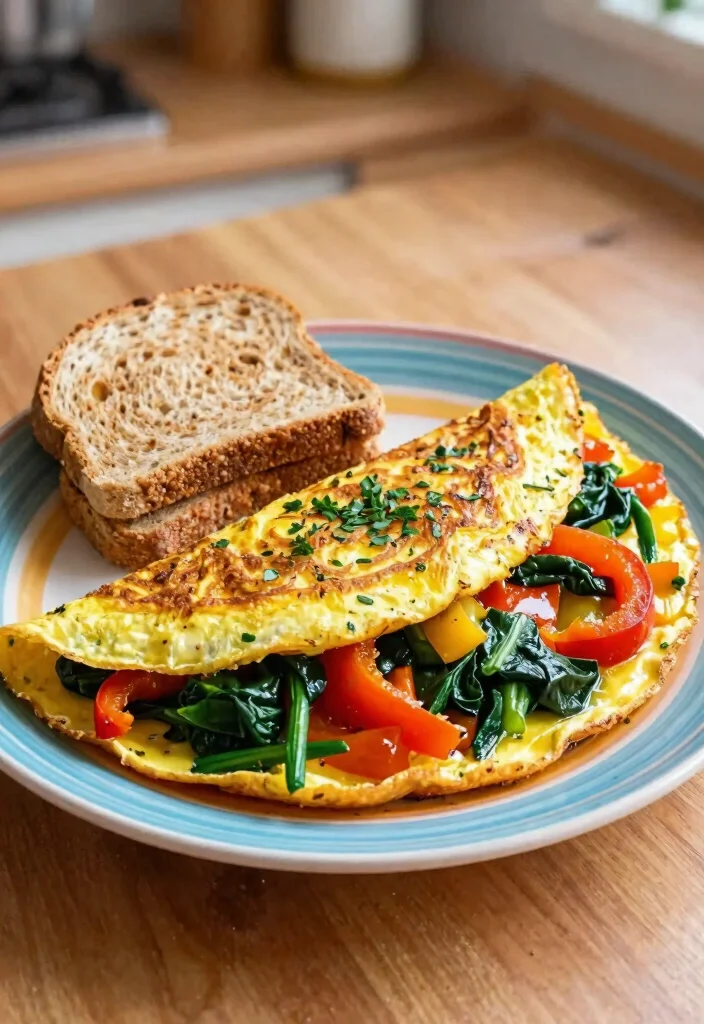 8 Easy Healthy Dinner Recipes the Whole Family Will Love - 6. Easy Veggie Omelette 1