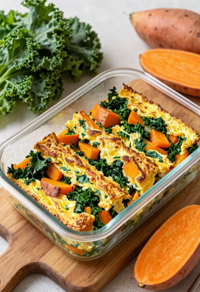 8 Easy Healthy Lunch Meal Prep Ideas Perfect for Busy Weekdays - 3. Sweet Potato and Kale Frittata 1