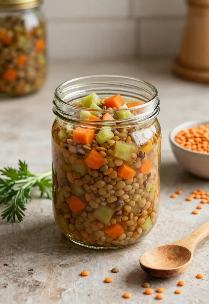8 Easy Healthy Lunch Meal Prep Ideas Perfect for Busy Weekdays - 4. Lentil Soup Jars 1