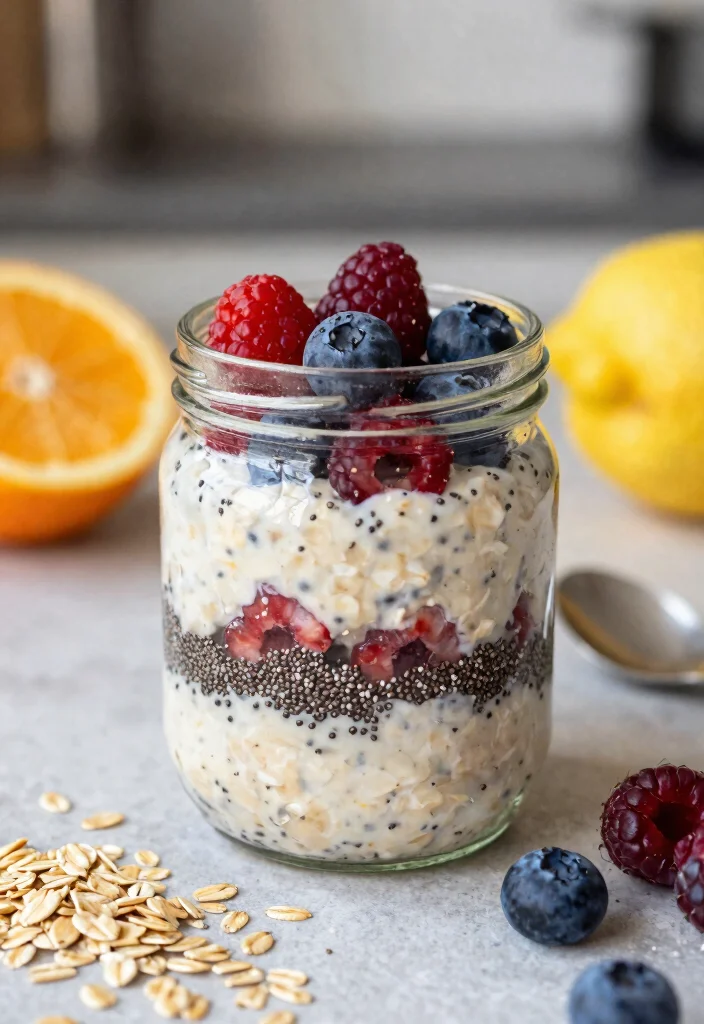 8 Easy Healthy Lunch Meal Prep Ideas Perfect for Busy Weekdays - 8. Overnight Oats for Lunch 1
