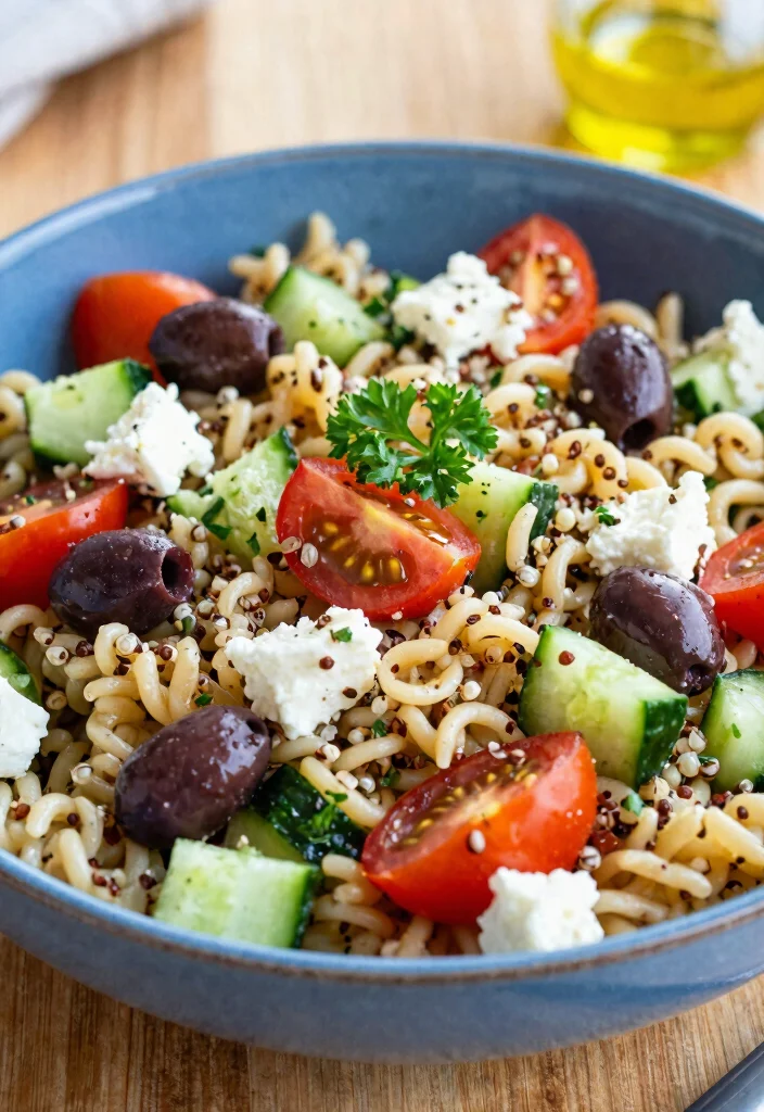 8 Easy Healthy Pasta Salad Recipes Perfect for Potlucks and Meal Prep - 1. Mediterranean Quinoa Pasta Salad 1