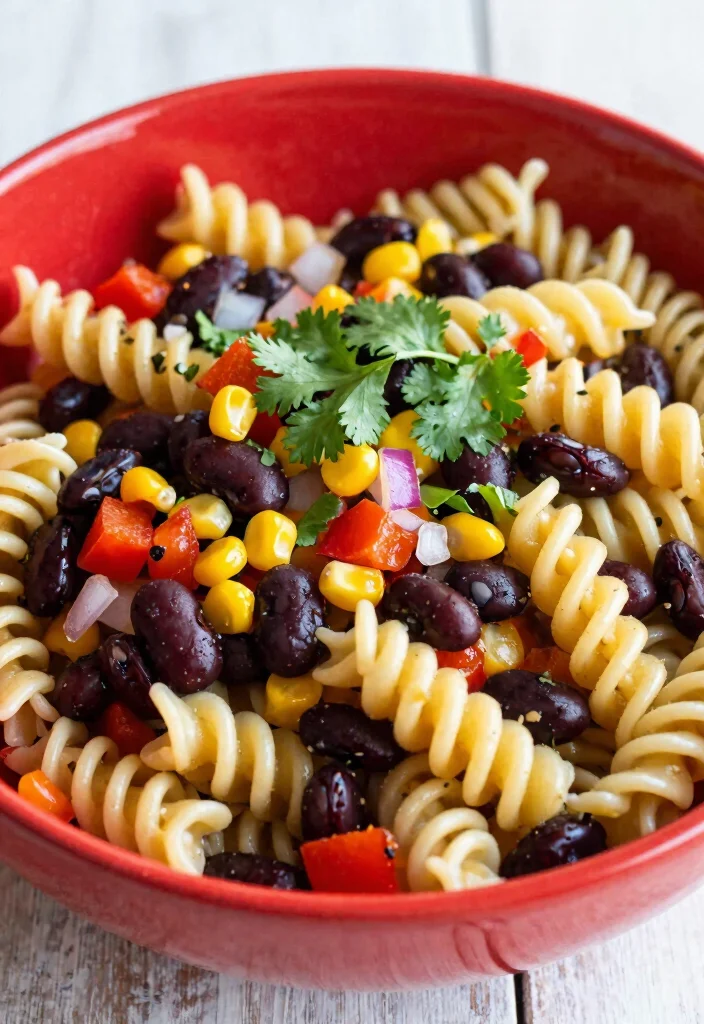 8 Easy Healthy Pasta Salad Recipes Perfect for Potlucks and Meal Prep - 3. Southwest Black Bean Pasta Salad 1