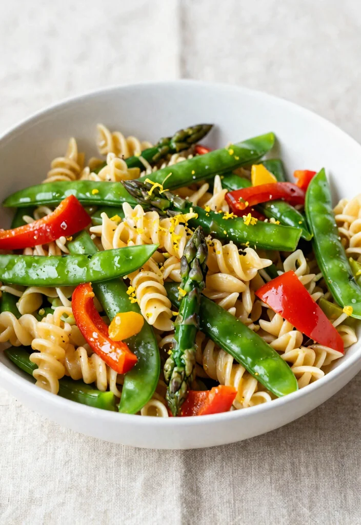 8 Easy Healthy Pasta Salad Recipes Perfect for Potlucks and Meal Prep - 8. Spring Veggie Pasta Salad 1