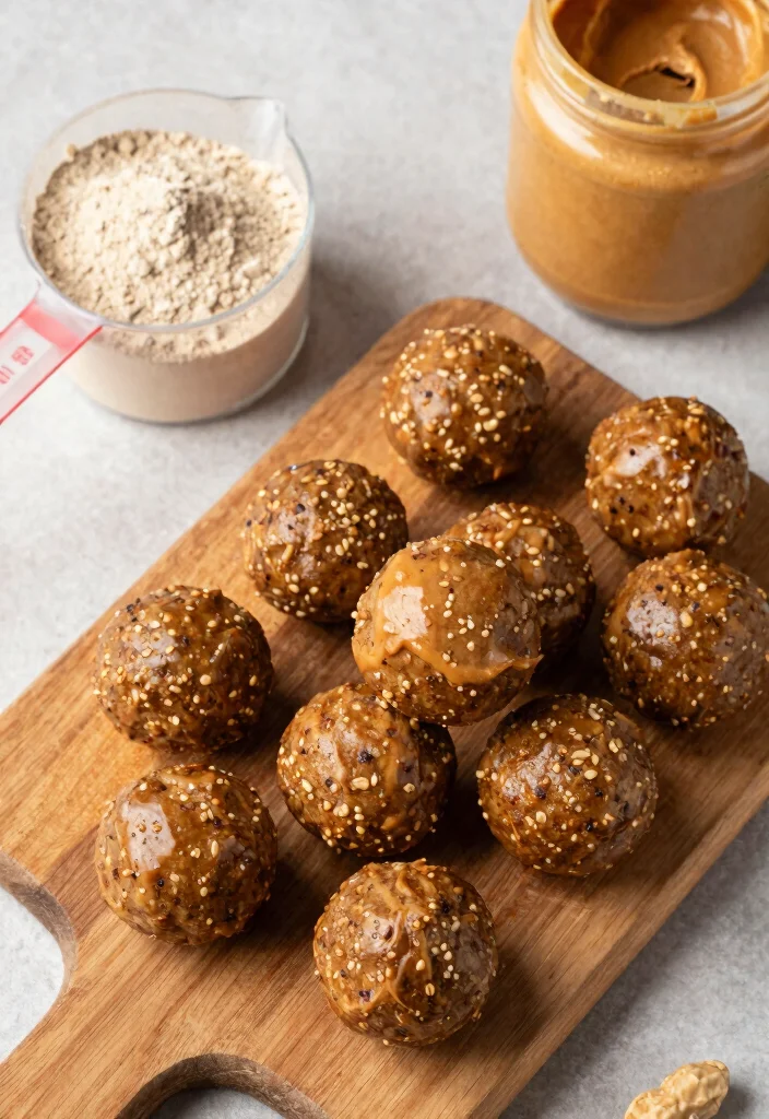 8 Easy Healthy Peanut Butter Balls No Bake and Protein Packed - 4. Protein-Packed Peanut Butter Balls 1