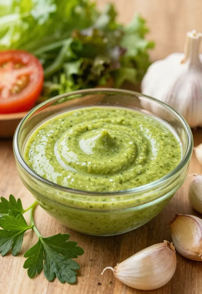 8 Easy Healthy Salad Dressing Recipes Light Fresh and Homemade - 7. Raw Garlic & Herb Dressing 1
