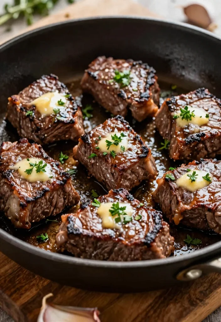 8 Easy Healthy Steak Dinner Recipes Juicy Flavorful and Low Carb - 1. Garlic Butter Steak Bites 1