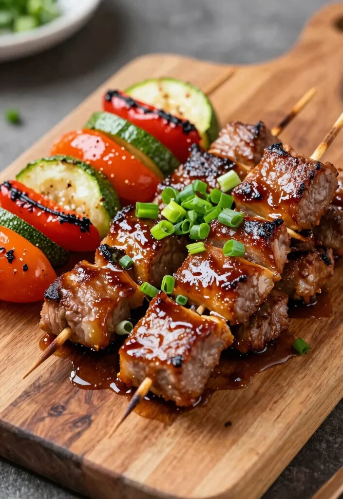 8 Easy Healthy Steak Dinner Recipes Juicy Flavorful and Low Carb - 4. Teriyaki Steak Skewers 1
