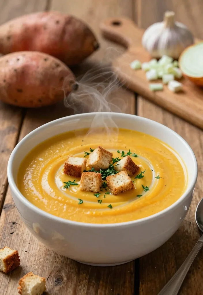 8 Easy Healthy Sweet Potato Recipes: Roasted, Mashed, and More - 8. Sweet Potato Soup 1