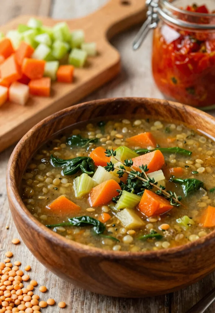 8 Hearty Healthy Lentil Soup Recipes Rich in Protein and Easy to Make - 1. Classic Vegetable Lentil Soup 1